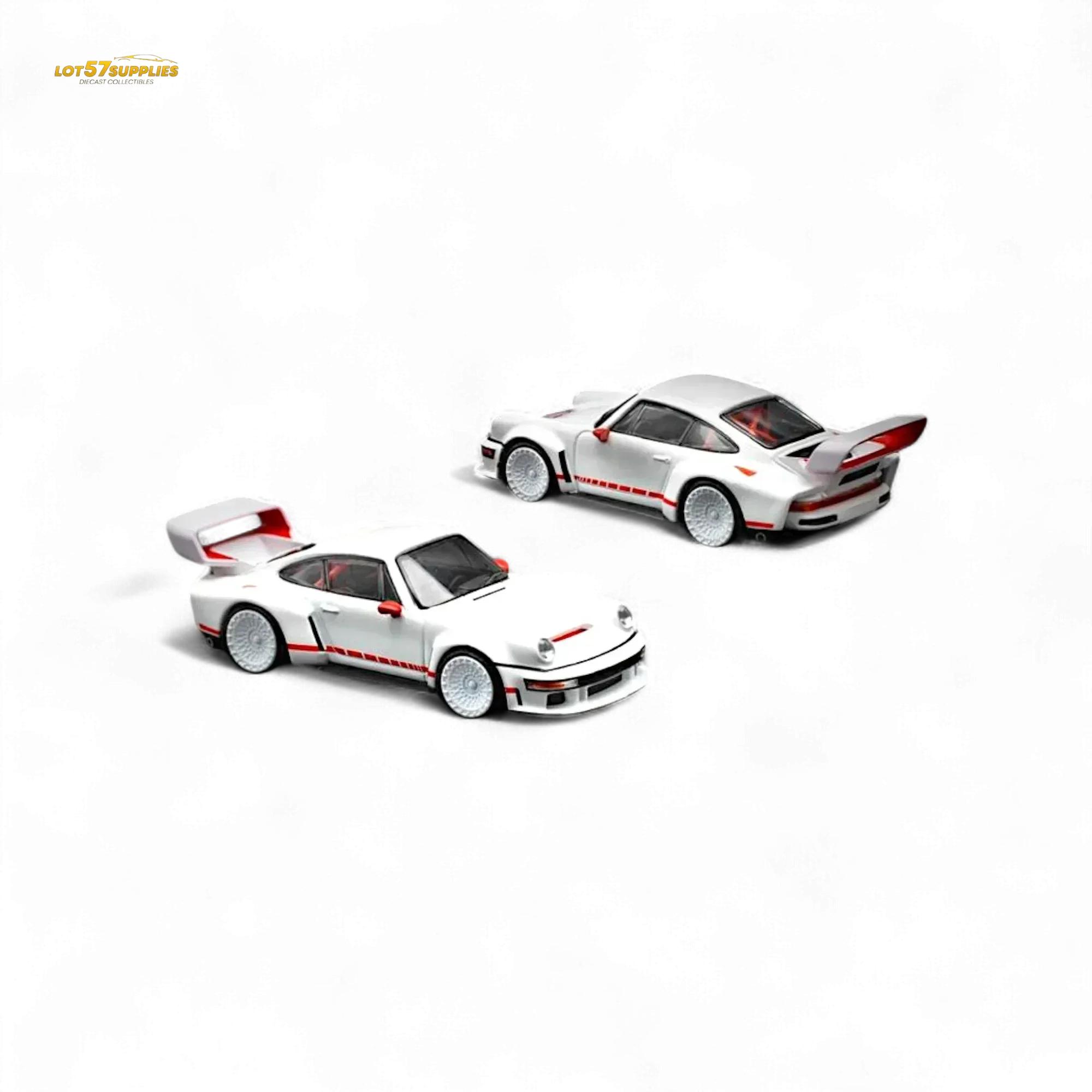 Pop Race Porsche Singer DLS Turbo White 1:64 - Image 4