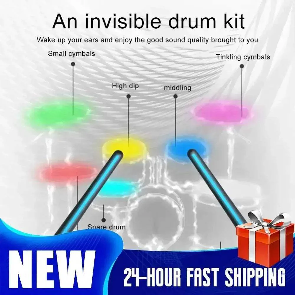Portable Bluetooth Air Drum Set for Beginners with Foot Sensor - Image 4