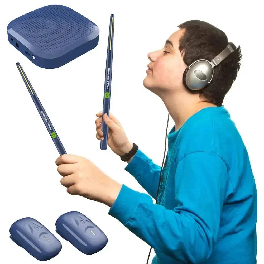 Portable Electronic Air Drum Kit With Sticks For Beginners