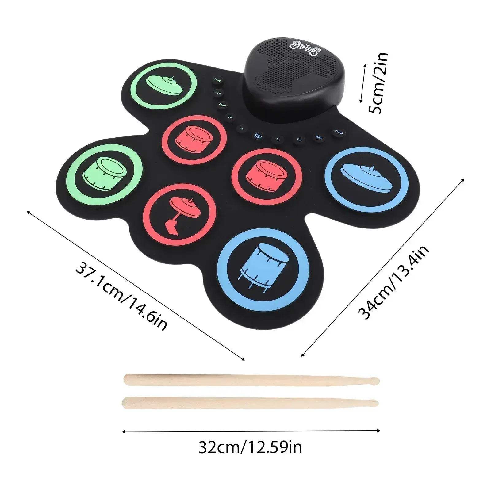 Portable Electronic Drum Set With Built In Games For Learning - Image 6