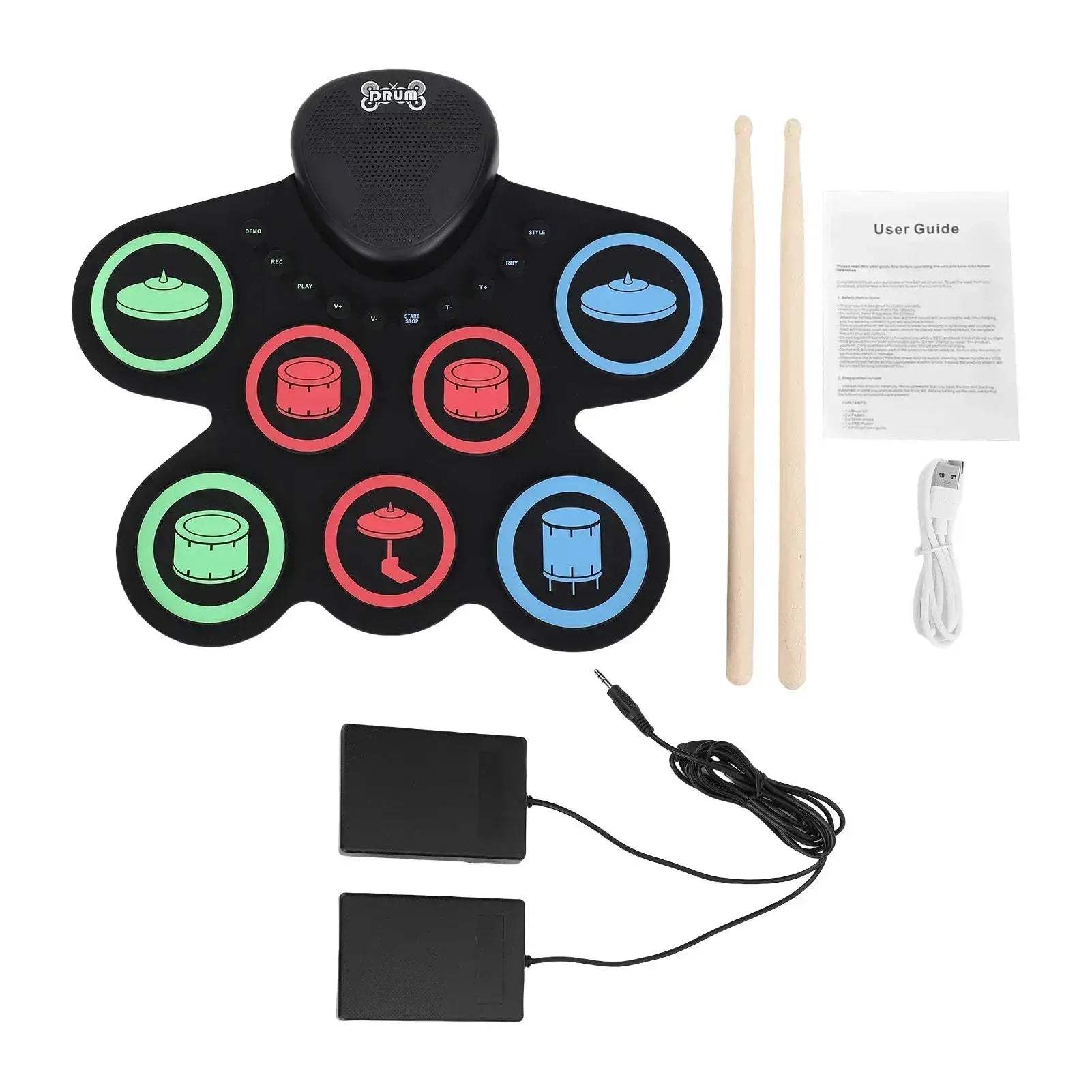 Portable Electronic Drum Set With Built In Games For Learning - Image 7