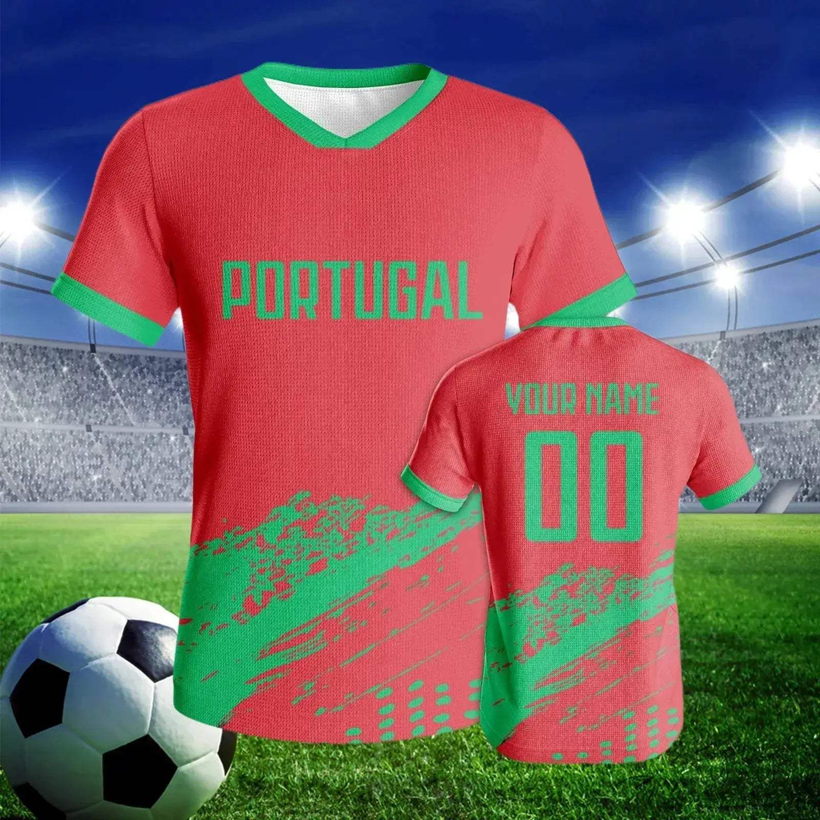 Portugal Soccer Jersey Quick Dry With Custom Name And Number - Image 2