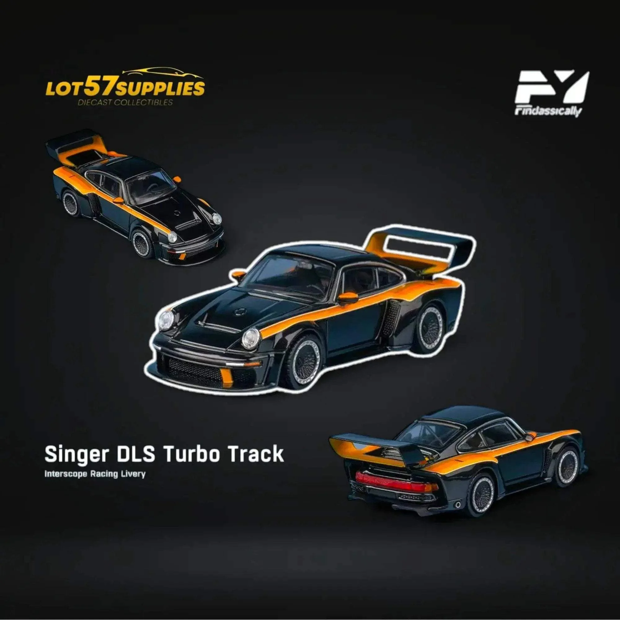 (Pre-Order) Findclassically Singer DLS Turbo Black Pearl 1:64