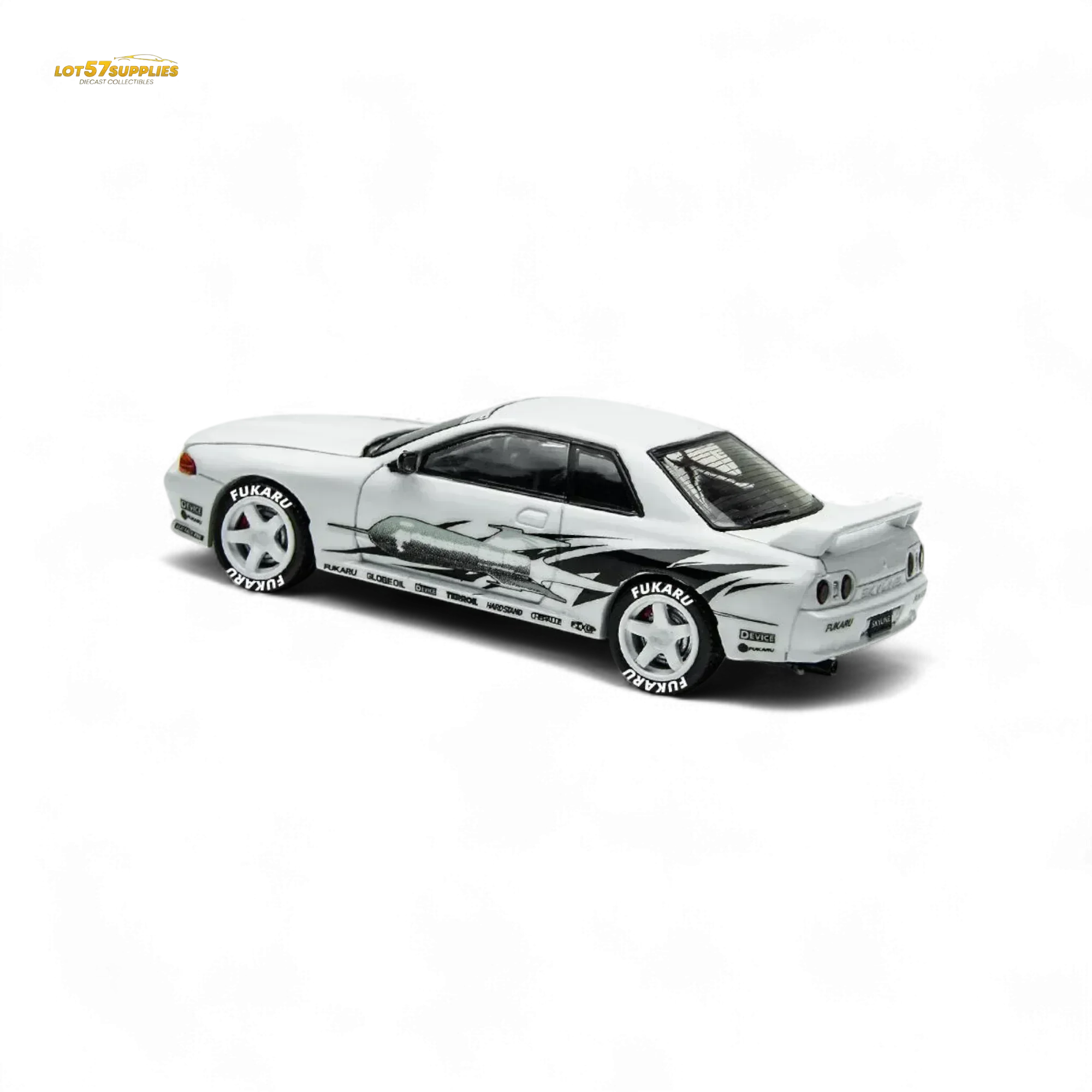(Pre-Order) TimeMicro Skyline GT-R R32 Los Santos Drift - White 1:64 - Image 4