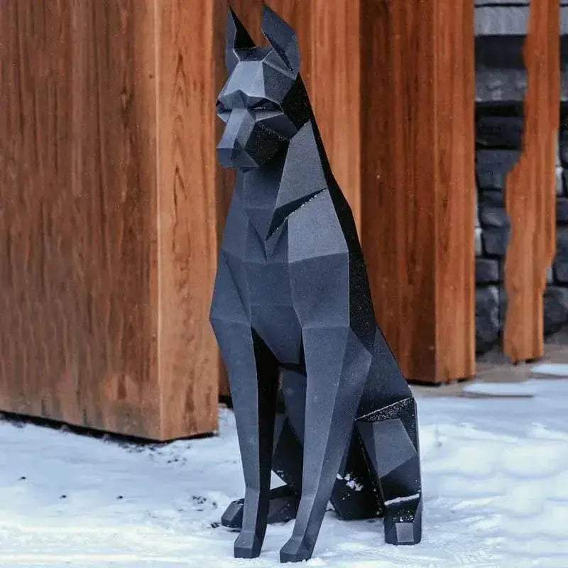 Premium 3D Doberman Sculpture Handmade Papercraft Decor - Image 3
