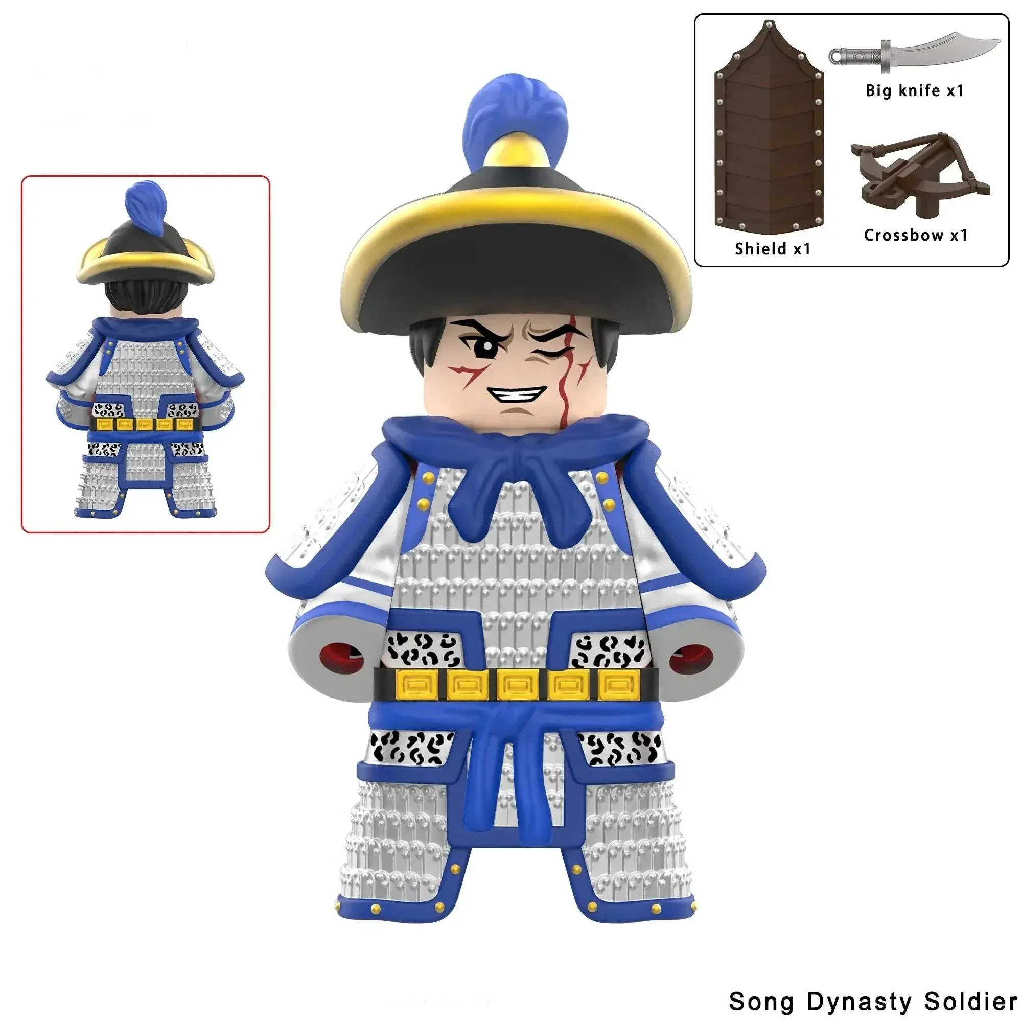 Premium Action Figure Building Block Yue Fei General Armor Soldier For Lego Compatible Builders Gift - Image 11