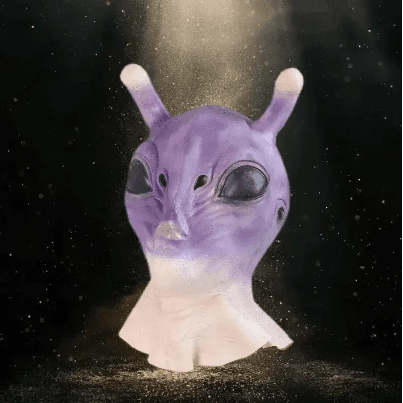 Premium Alien Mask Purple Latex For Halloween Parties - Image 4