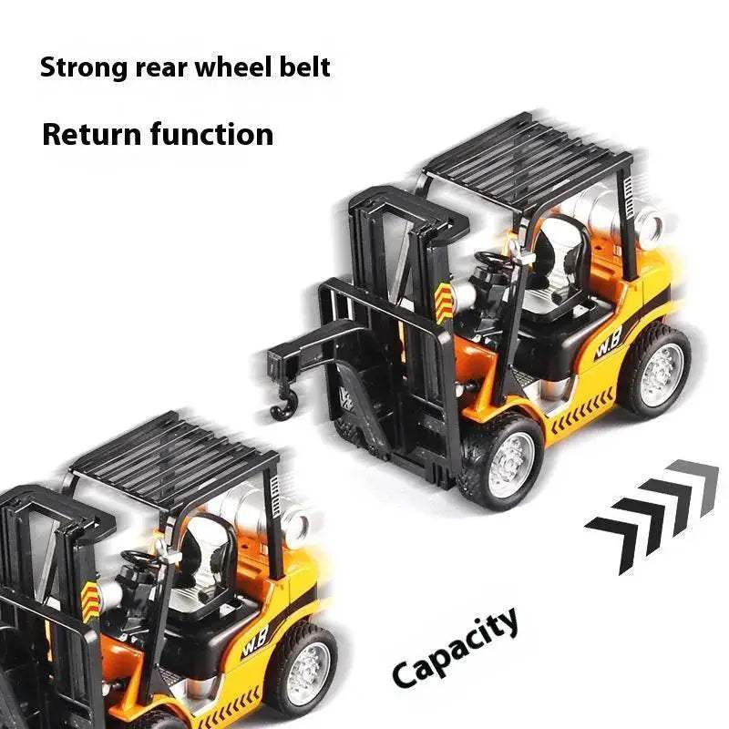 Premium Alloy Diecast Construction Crane And Warehouse Forklift Model With Sound And Light For Boys - Image 4