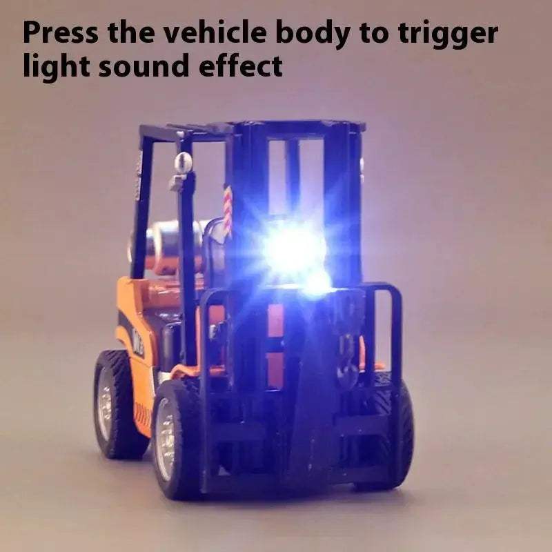 Premium Alloy Diecast Construction Crane And Warehouse Forklift Model With Sound And Light For Boys - Image 5
