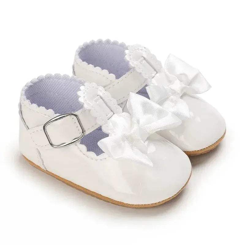 Premium Baby Girls Shoes Classic Bowknot Anti Slip Rubber Sole First Walker - Image 10
