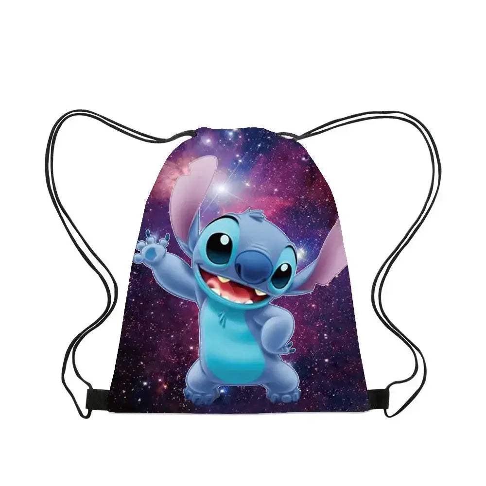 Premium Backpack Disney Lilo And Stitch Cartoon Drawstring For Kids - Image 6