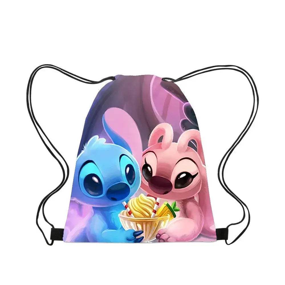Premium Backpack Disney Lilo And Stitch Cartoon Drawstring For Kids - Image 8