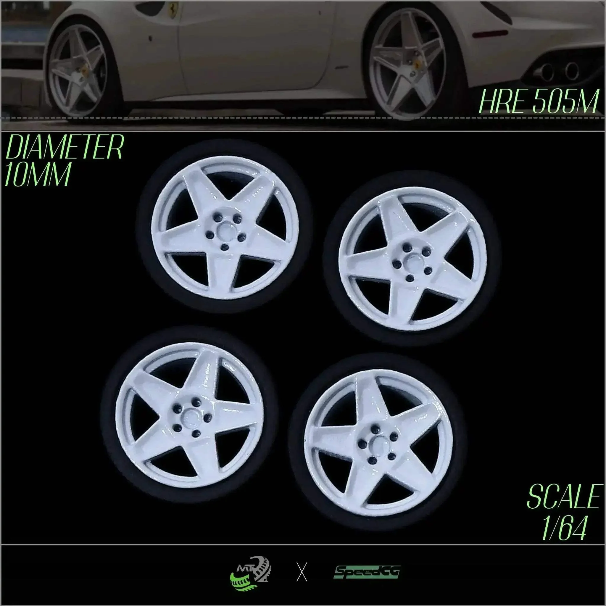Premium BBS RID One Sixty Four Diecast Wheels With Tires - Image 12