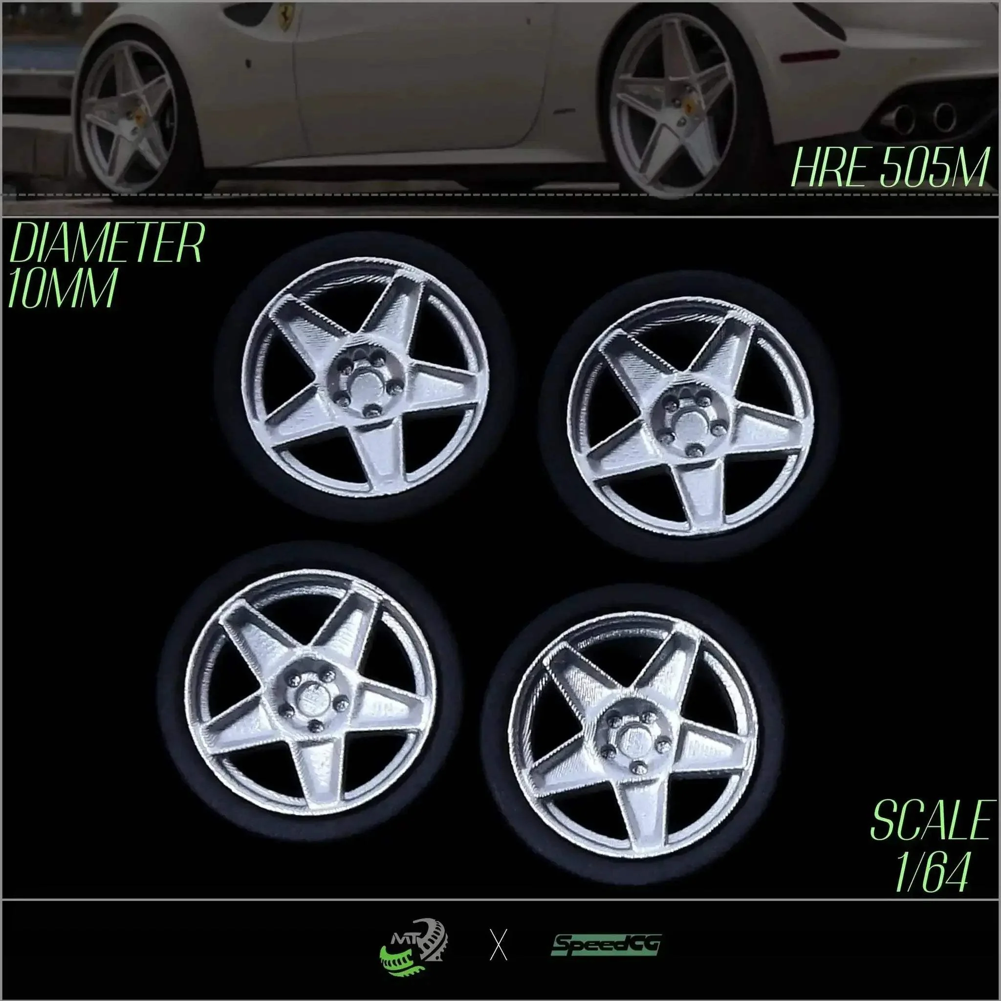 Premium BBS RID One Sixty Four Diecast Wheels With Tires - Image 8