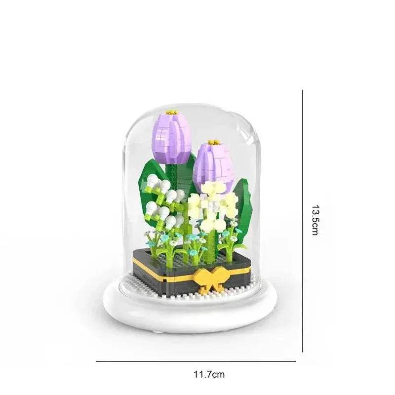 Premium Block Flower Bouquet Desktop Decoration For Kids - Image 6