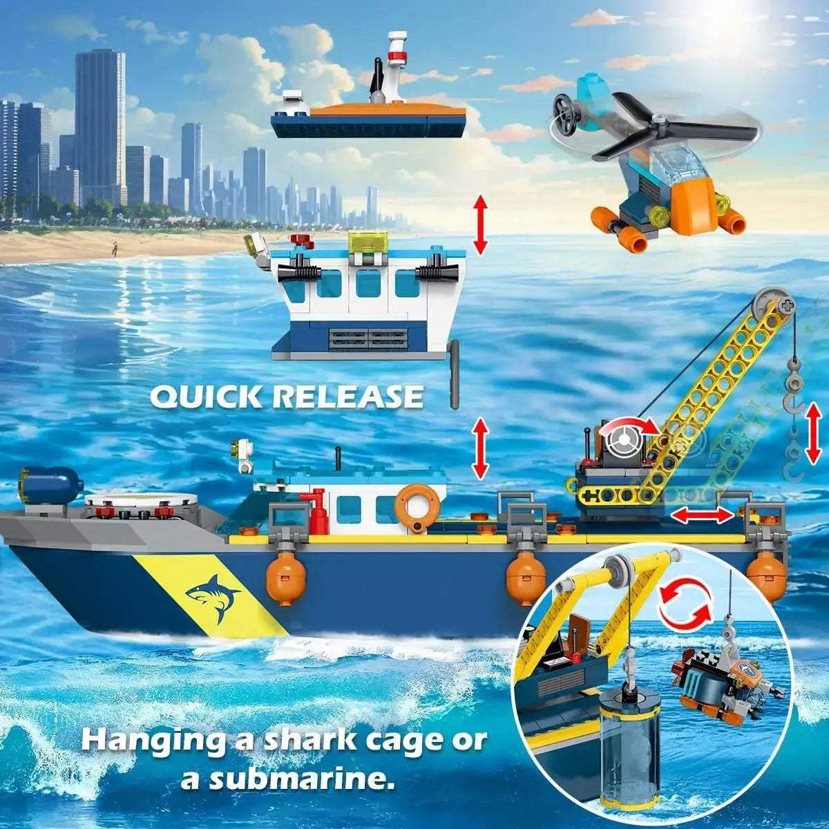 Premium Boat Building Set With LED Arctic Explorer For Kids - Image 4