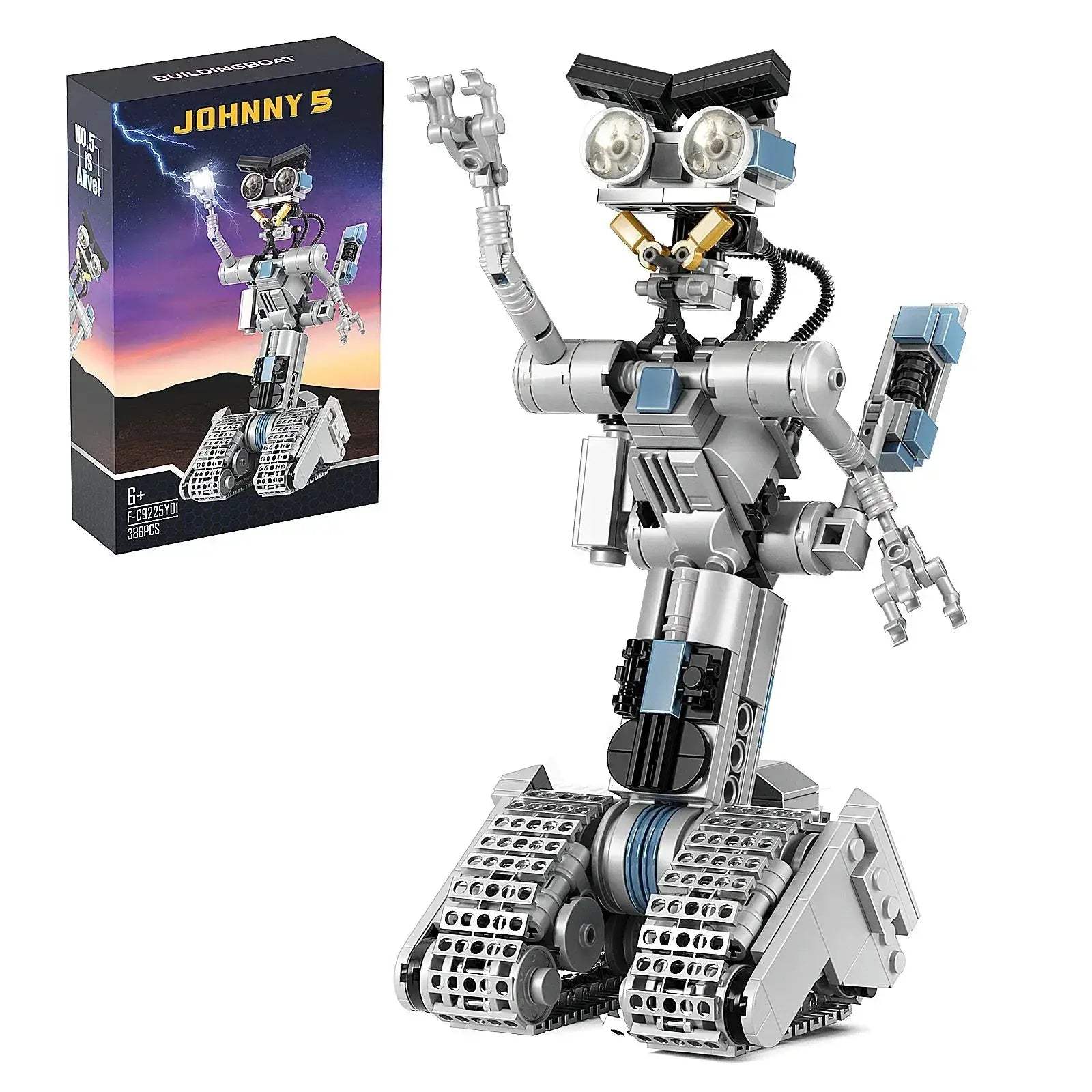 Premium Building Block Set Johnny 5 Mech Shorted Circuit Model For Children Ages 6 And Up