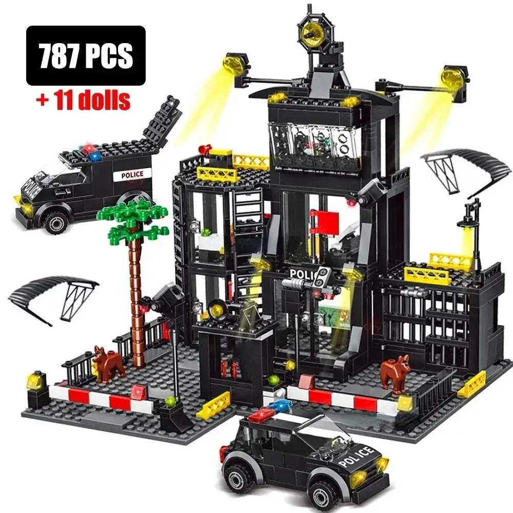 Premium Building Block Set Lego Compatible SWAT Police Station City Model For Kids - Image 7
