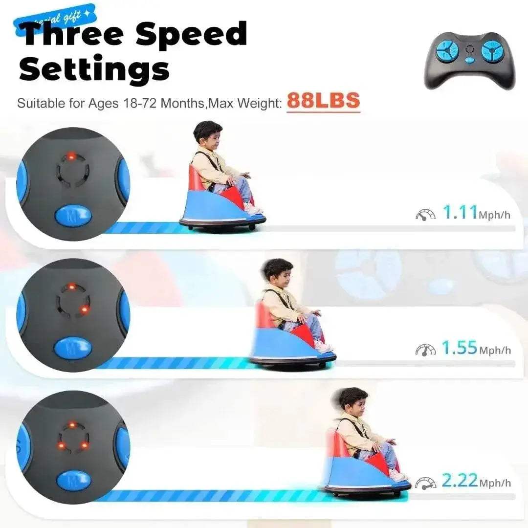 Premium Bumper Car Remote Bluetooth Music Kids 3 To 6 - Image 5
