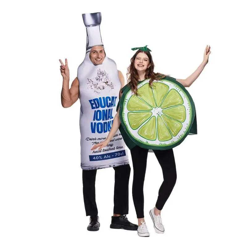 Premium Cosplay Costume Vodka Bottle Lime Slice For Adults - Image 2