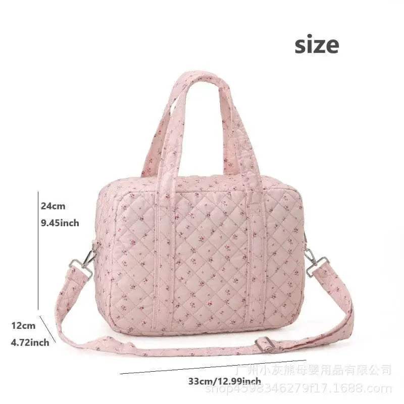 Premium Cotton Diaper Bag Tote With Zipper Closure For Moms On The Go Stroller Friendly - Image 3