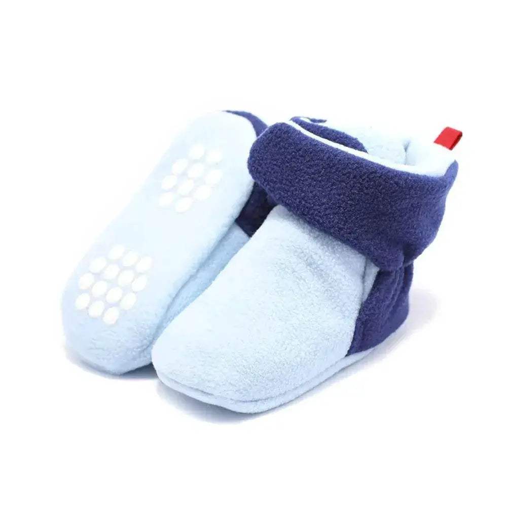 Premium Cozy Coral Fleece Baby Booties With Hook And Loop Closure For Newborns And Toddlers - Image 14