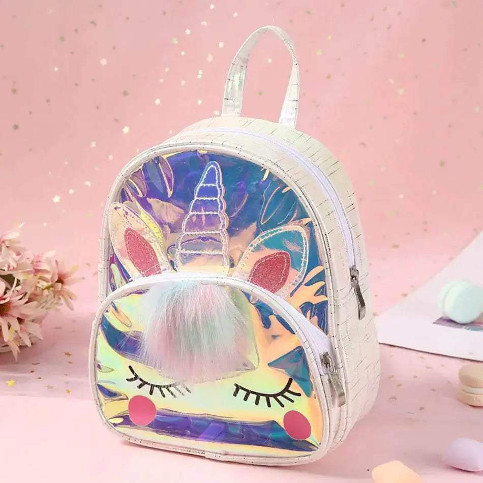 Premium Cute Kids Backpack Unicorn Cartoon 3D Fur Design For Girls School Travel Gift - Image 13