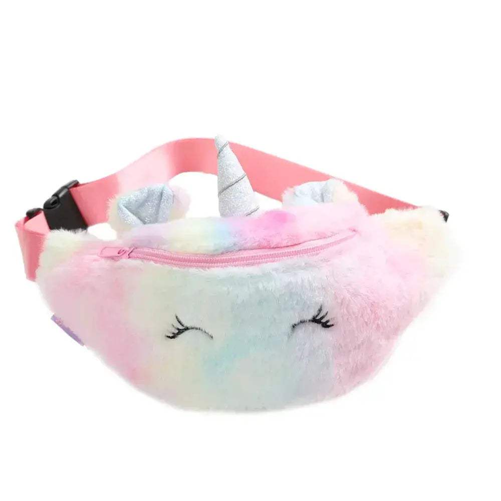 Premium Cute Kids Backpack Unicorn Cartoon 3D Fur Design For Girls School Travel Gift - Image 8