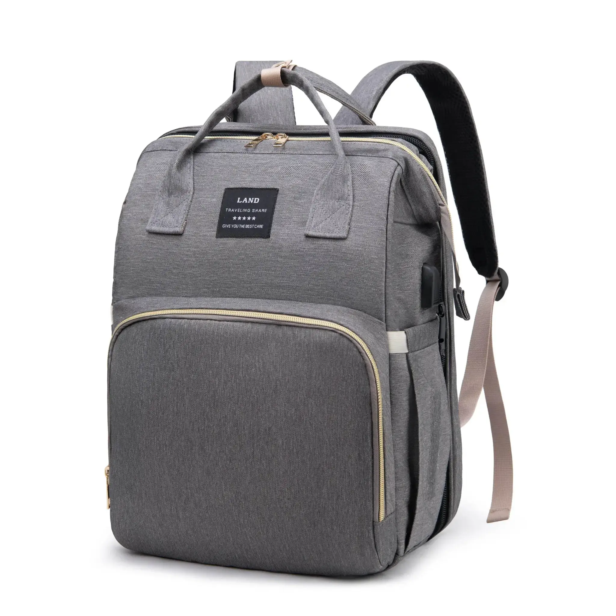 Premium Diaper Backpack With Folding Crib Bed And Extra Large Capacity For Traveling Moms - Image 10