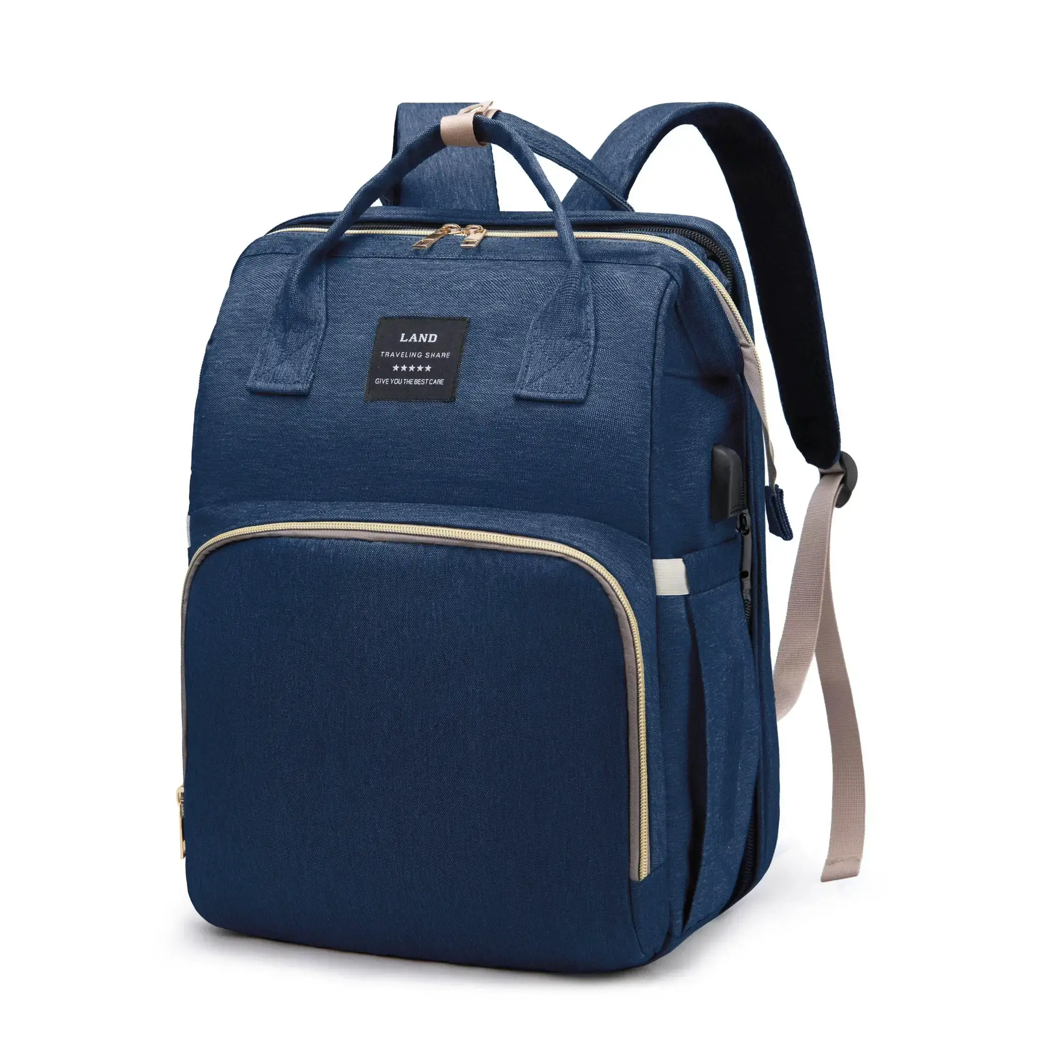 Premium Diaper Backpack With Folding Crib Bed And Extra Large Capacity For Traveling Moms - Image 11