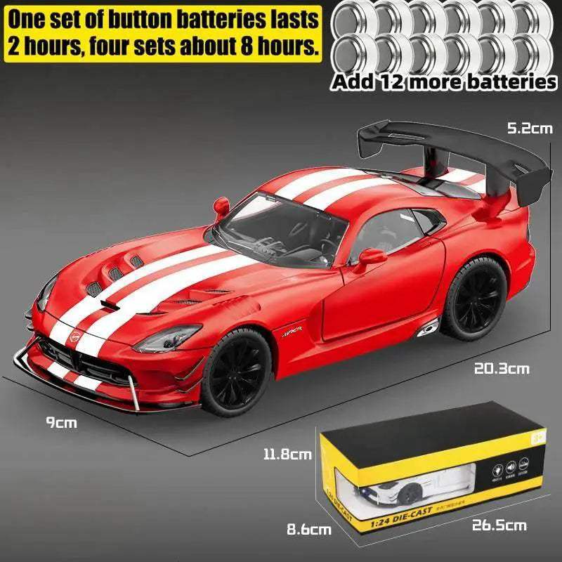 Premium Diecast Car 1 24 Scale Alloy Body Dodge Viper ACR 2016 For Car Enthusiasts And Collectors - Image 13