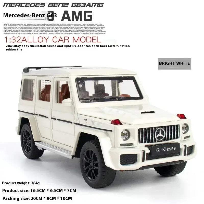 Premium Diecast Car 1 32 Mercedes G63 AMG Sound Light Pull Back Toy For Kids - Image 6
