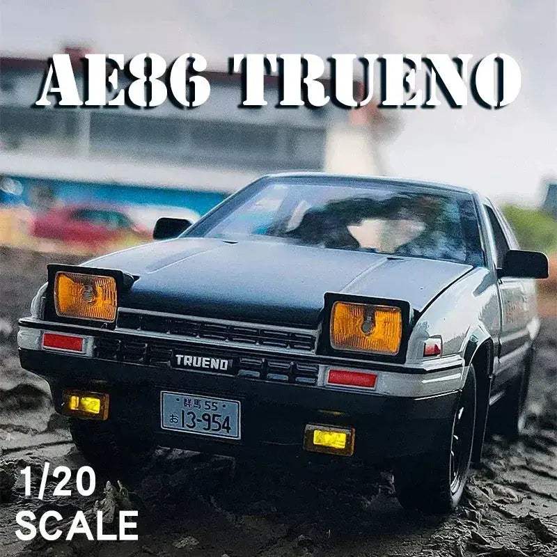 Premium Diecast Car 1to20 Scale Initial D AE86 With Sound And Light For Kids