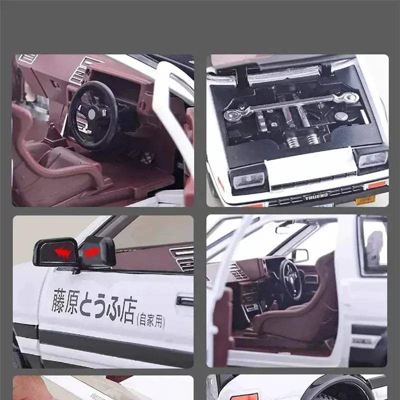 Premium Diecast Car 1to20 Scale Initial D AE86 With Sound And Light For Kids - Image 6