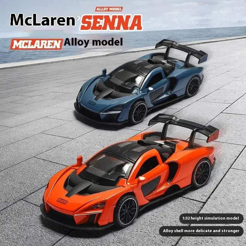 Premium Diecast Car McLaren Senna 1 To 32 Scale Sound And Light Pull Back For Kids Gift - Image 2