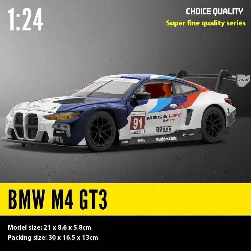 Premium Diecast Car Model BMW M4 GT3 With Sound And Light For Collectors And Hobbyists - Image 8