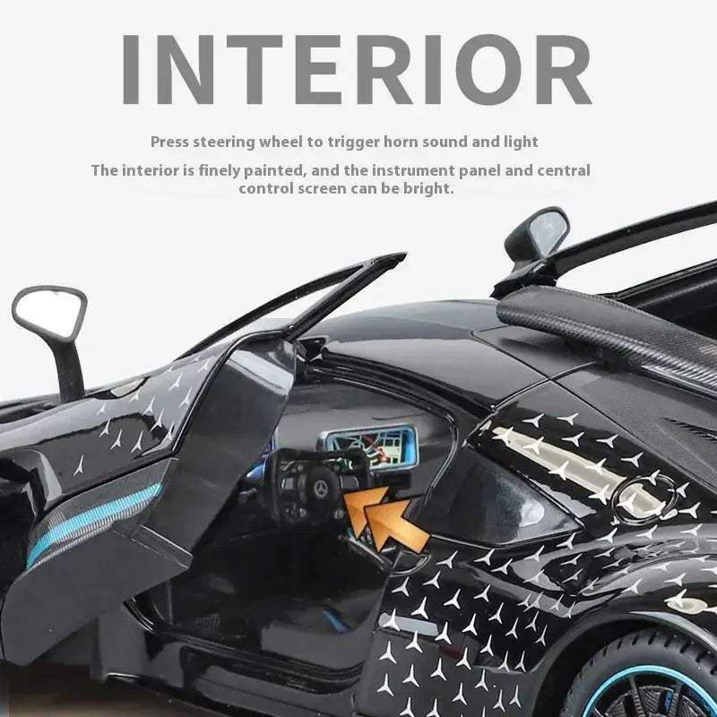 Premium Diecast Car Model With Sound And Light One Eighteen Scale Mercedes Benz AMG One For Collectors - Image 4