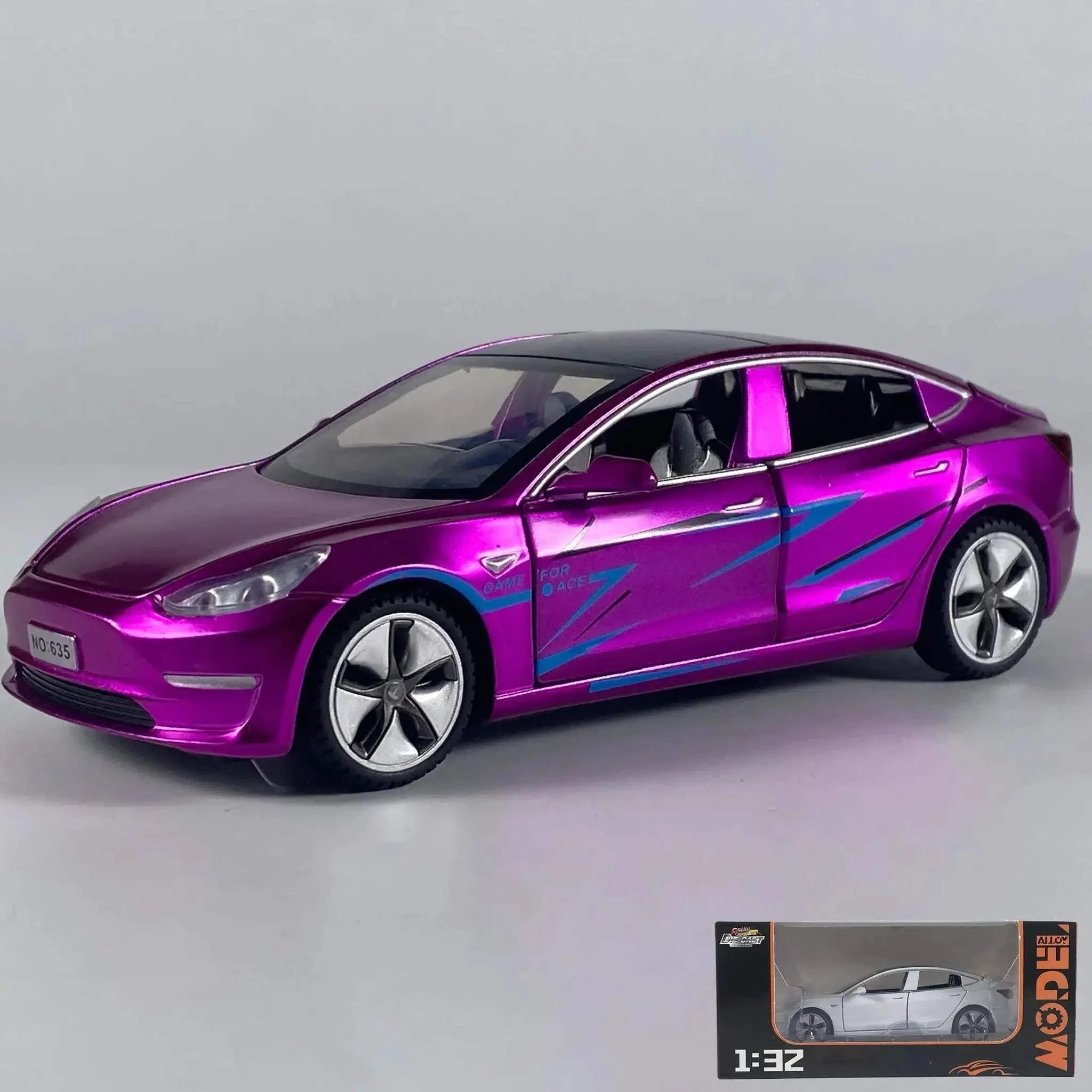 Premium Diecast Model Car 1 To 32 Scale High Fidelity New Energy Electric Vehicle Ornament Gift For Collectors - Image 11