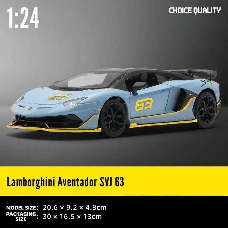 Premium Diecast Model Car Alloy Construction 1 24 Scale Lamborghini Aventador SVJ63 For Collectors - Image 13