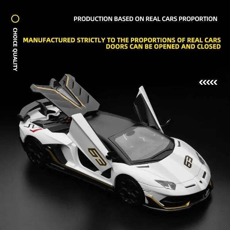 Premium Diecast Model Car Alloy Construction 1 24 Scale Lamborghini Aventador SVJ63 For Collectors - Image 3