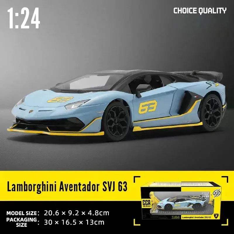 Premium Diecast Model Car Alloy Construction 1 24 Scale Lamborghini Aventador SVJ63 For Collectors - Image 6
