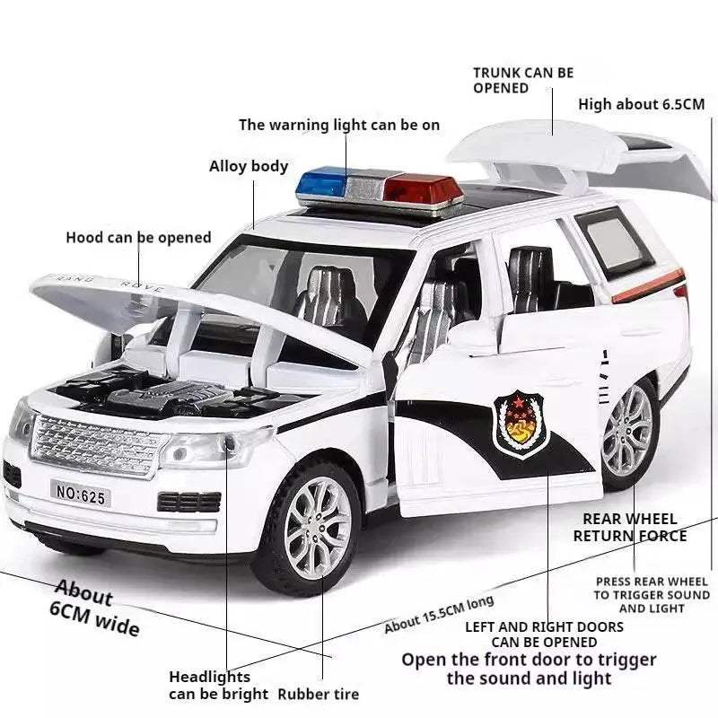 Premium Diecast Police SUV Model Scale 1 To 32 Alloy Miniature Car - Image 2