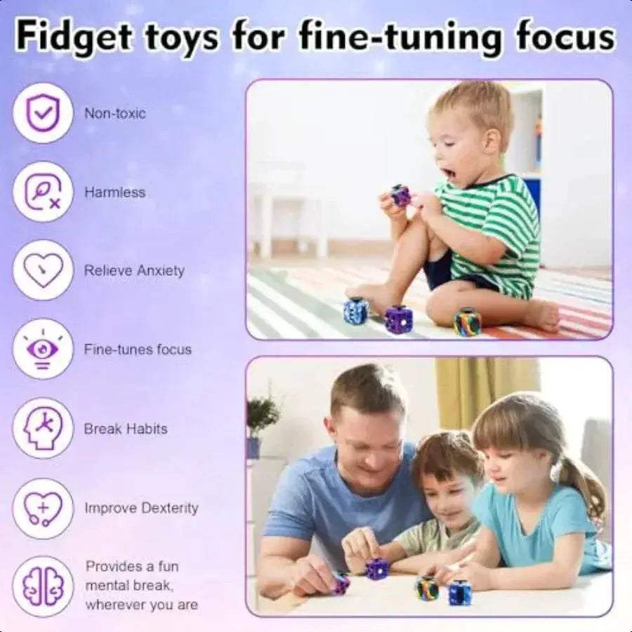 Premium Fidget Cube 4 Pack Anxiety Relief For Adults - Image 5