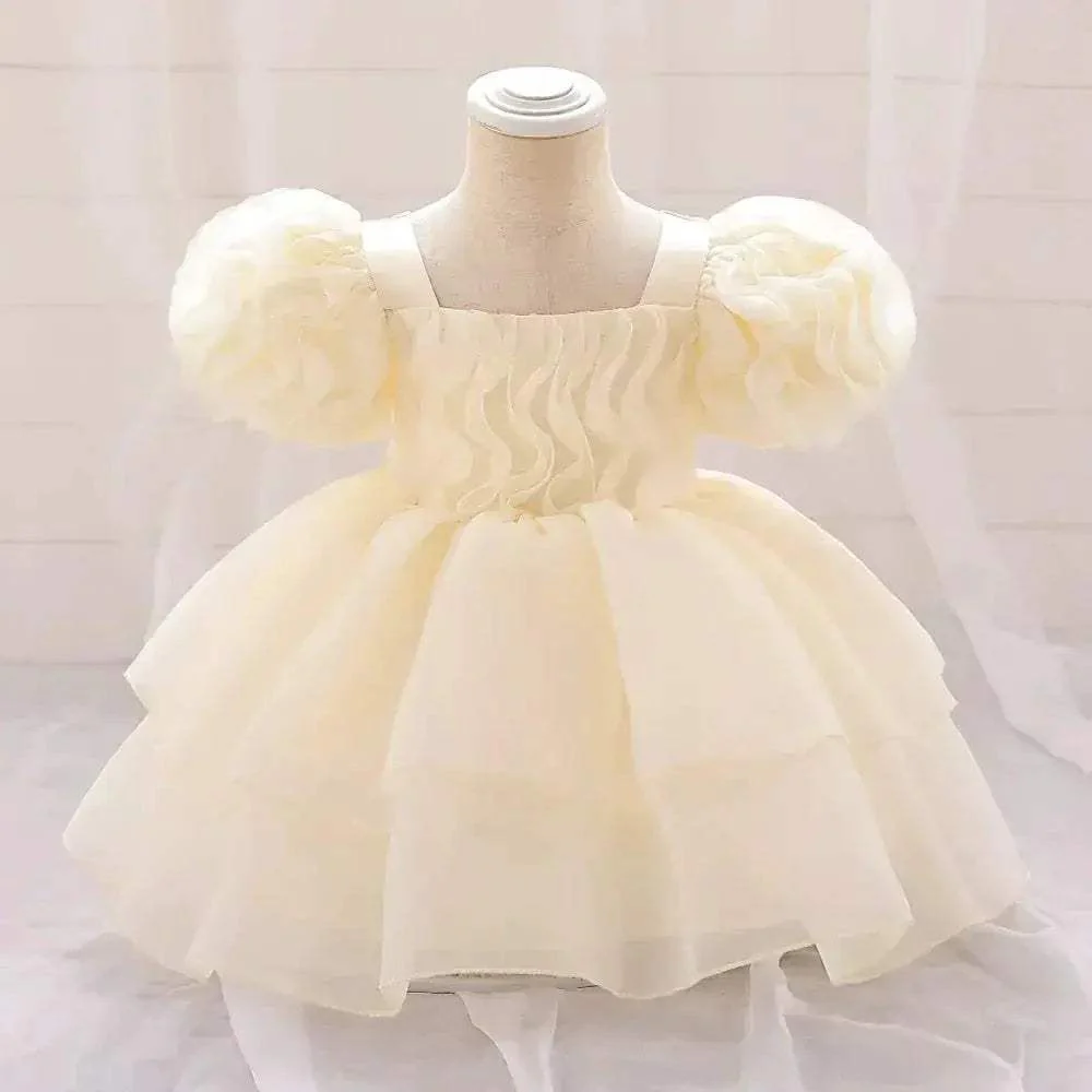 Premium Fluffy Tulle Dress For Baby Girls 1st Birthday Baptism And Weddings - Image 4