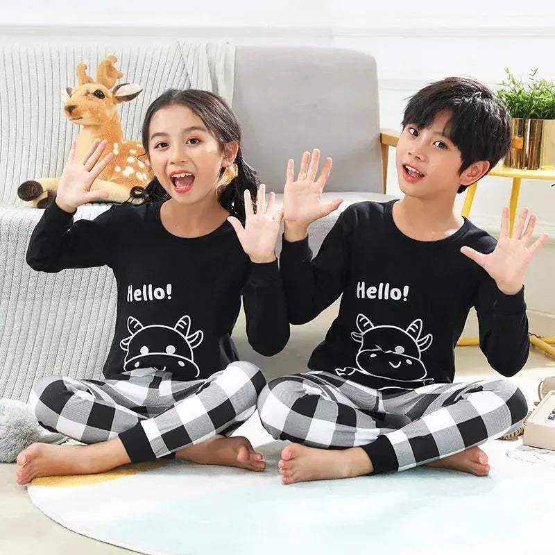 Premium Girls Pajama Set With Cotton 100 And Pink Cat Print Long Sleeve Ages 7 To 14 - Image 10