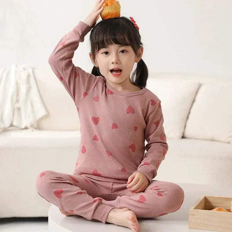 Premium Girls Pajama Set With Cotton 100 And Pink Cat Print Long Sleeve Ages 7 To 14 - Image 15
