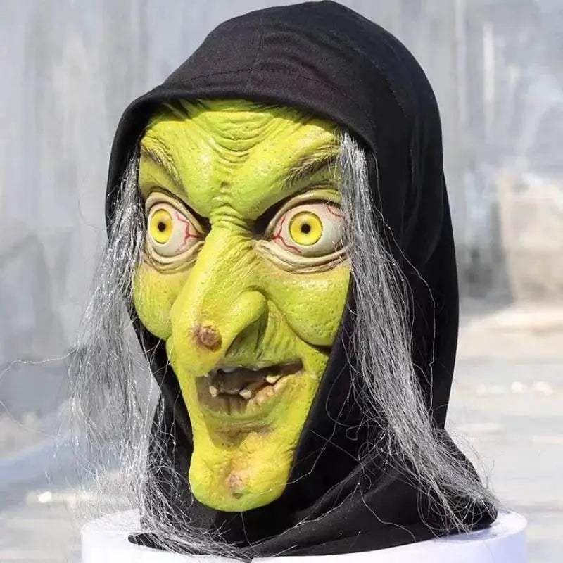 Premium Halloween Mask Old Witch Long Nose Latex For Adults - Image 2