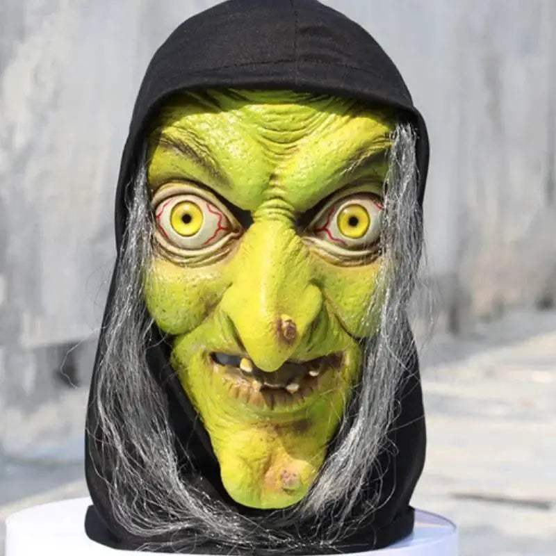 Premium Halloween Mask Old Witch Long Nose Latex For Adults - Image 6