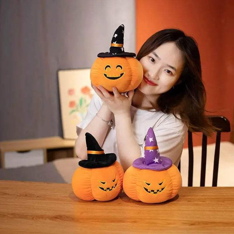 Premium Halloween Plush Pumpkin With Hat For Kids Everywhere - Image 2