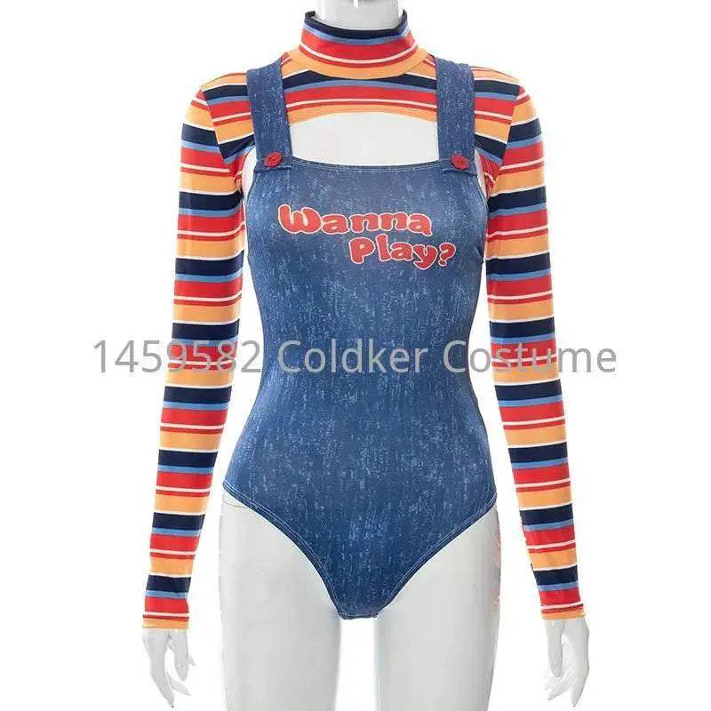 Premium Halloween Two Piece Chucky Cosplay For Women - Image 2